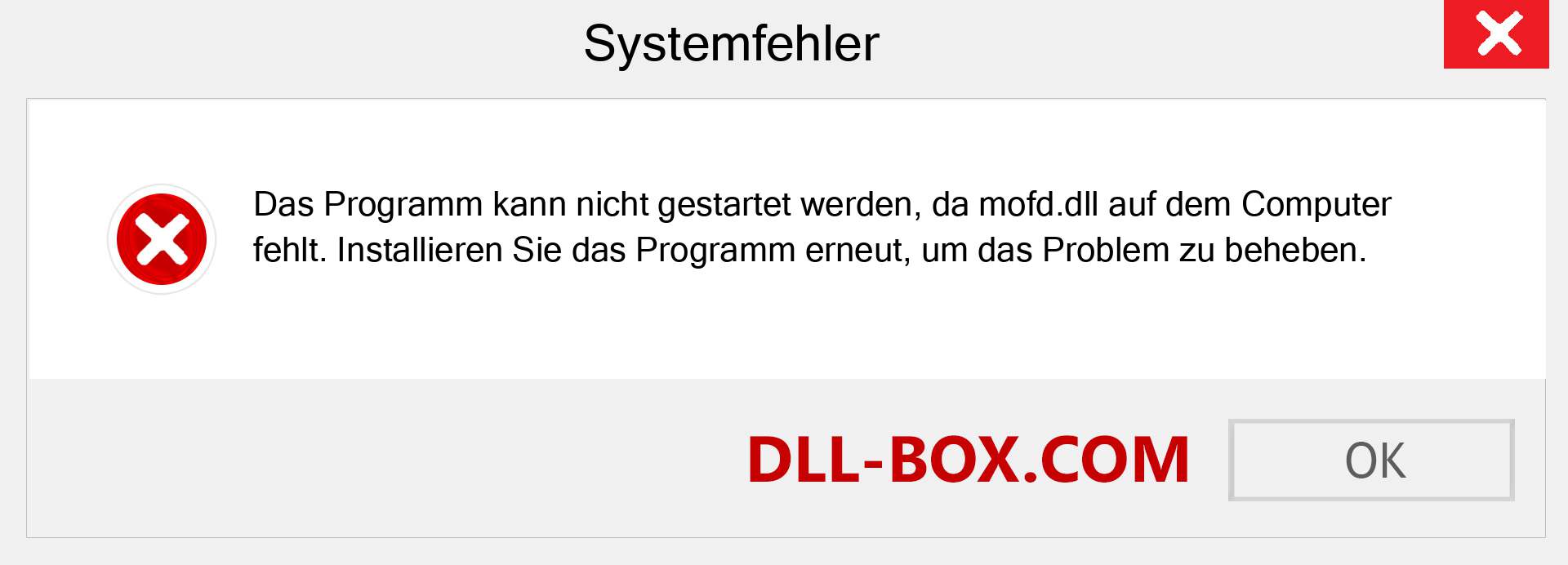 mofd.dll-Datei fehlt?. Download für Windows 7, 8, 10 - Fix mofd dll Missing Error unter Windows, Fotos, Bildern