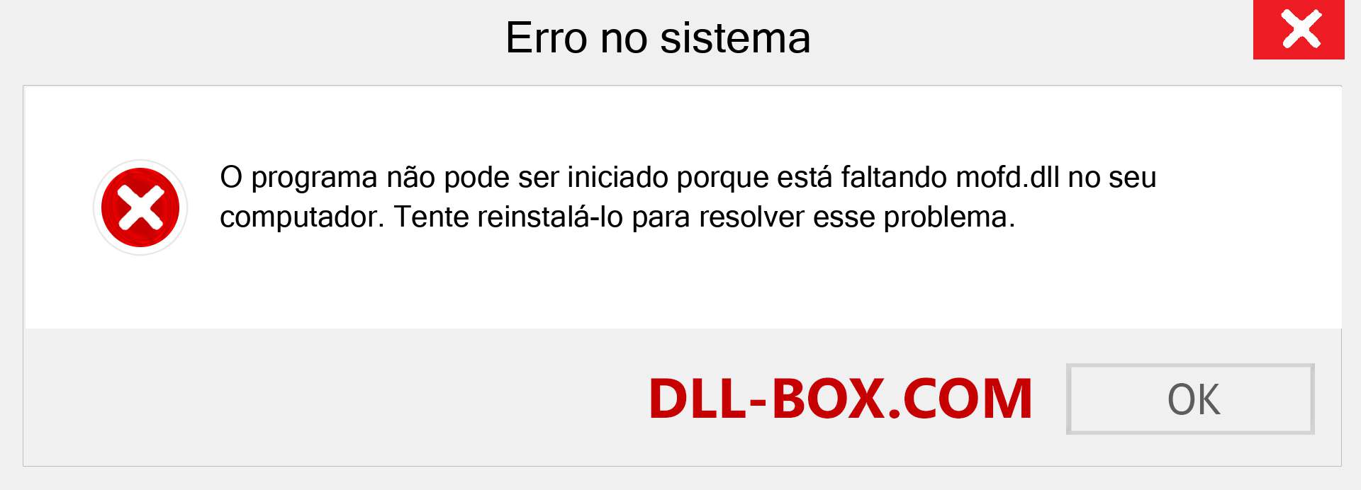 Arquivo mofd.dll ausente ?. Download para Windows 7, 8, 10 - Correção de erro ausente mofd dll no Windows, fotos, imagens